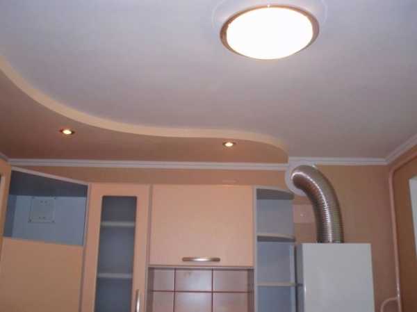 Двухуровневый Потолок Из Гипсокартона На Кухне Фото