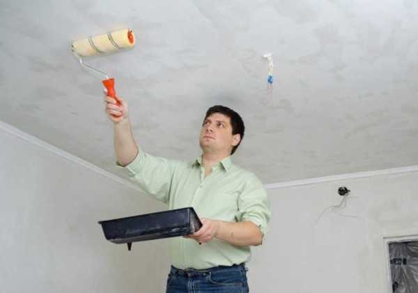 Как без полос покрасить потолок