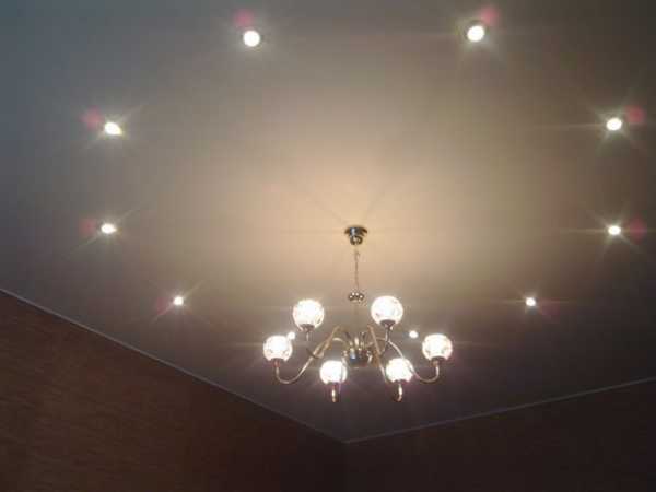 Какие точечные светильники лучше выбрать на натяжной потолок