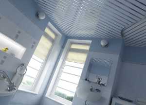Потолки в ванной комнате из алюминиевых панелей