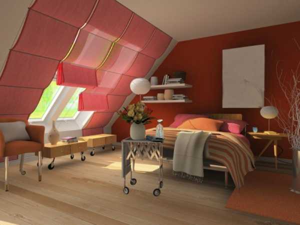 Дизайн комнаты с неровным потолком